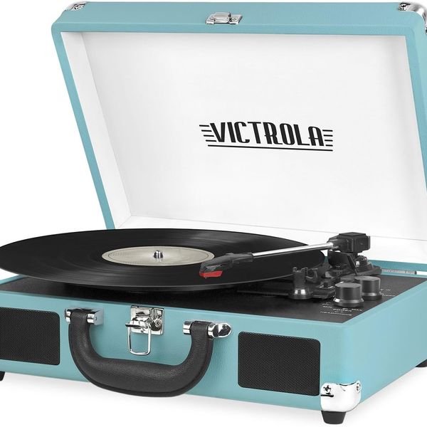 Victrola Vintage 3-Speed Bluetooth Suitcase Turntable With Speakers