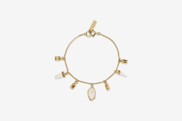 Isabel Marant Gold-tone, bone and enamel bracelet