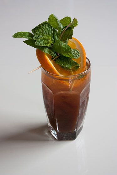 Vermouth, amaro, ginger, lime, bitters