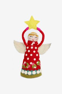 French Knot Angel Tree Topper - Joy