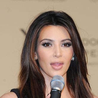 Kim Kardashian attends the photocall to launch the Kardashian Kollection for Dorothy Perkins at Westfield on November 10, 2012 in London, England. 