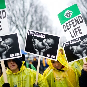 Anti-Abortion protesters during the 2012 March for Life. 
