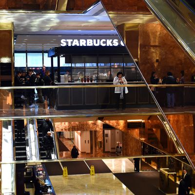 Make Trump Tower Starbucks-Less again.