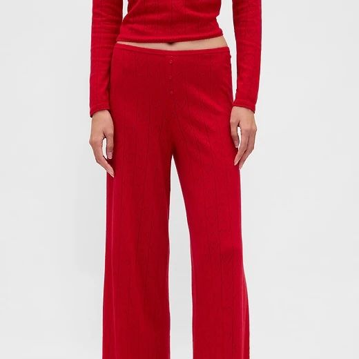 Gap Lightweight CashSoft Pointelle Heart PJ Pants