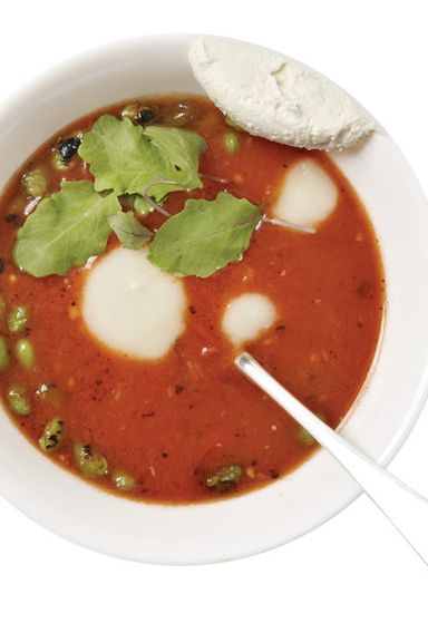Corey Cova blends tomato and potato in a two-in-one soup he’s unofficially dubbed “topato.” It’s seasoned with Tabasco, Sriracha, and wasabi, dotted with edamame, and finished with a dab of smoked ricotta. $8; 1504 Lexington Ave., at 97th St.; 212-722-8959. (See the Listing)