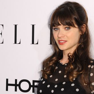 WEST HOLLYWOOD, CA - JANUARY 22: Actress Zooey Deschanel attends ELLE's Annual Women in Television Celebration at Sunset Tower on January 22, 2014 in West Hollywood, California. (Photo by Angela Weiss/Getty Images)