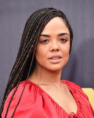 Tessa Thompson, Justin Theroux Premiere 'Lady and the Tramp' Remake