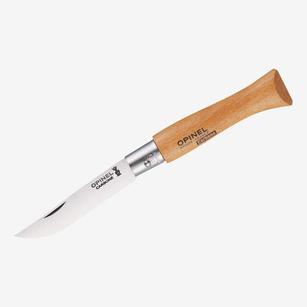 Opinel Beechwood Handle Carbon Steel Knife, 6 cm Blade