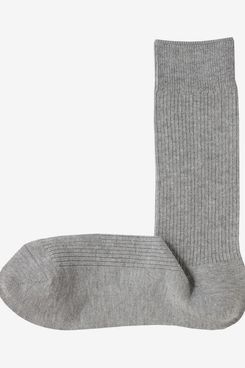 Organic Cotton Rib Sock White Mens