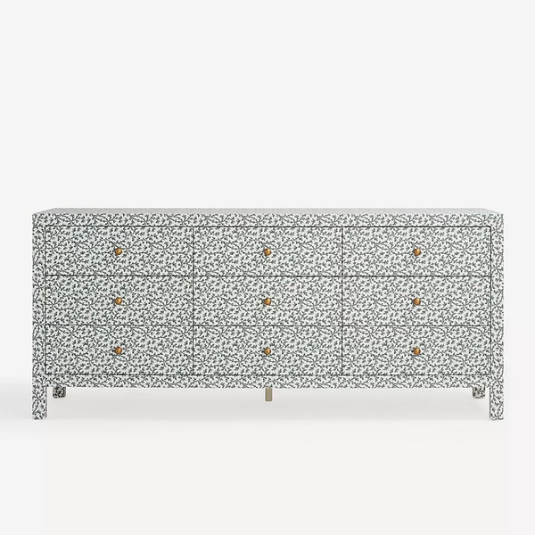 Anthropologie Hale Canvas Nine-Drawer Dresser