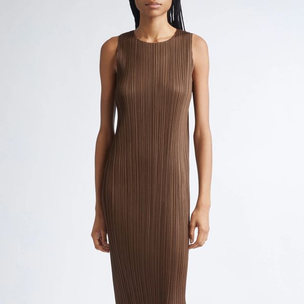 Pleats Please Issey Miyake Pleated Sleeveless Dress