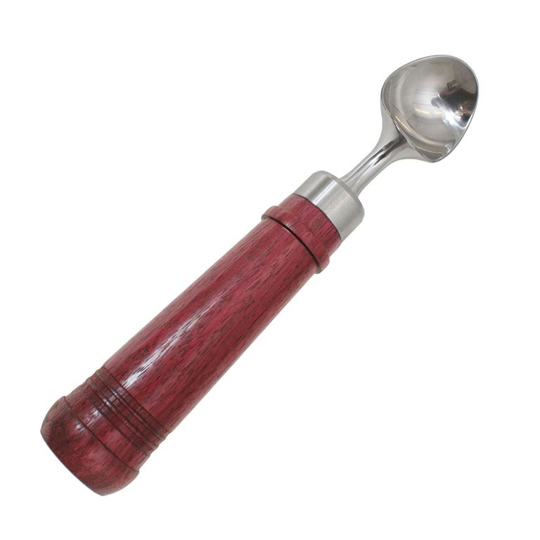 Serve ice cream with artist Stefan Rurak’s scooper, made from purpleheart wood and stainless steel.