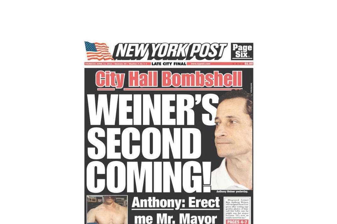 ny post covers anthony weiner