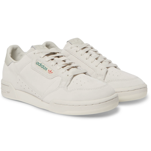 Adidas Originals Continental 80 Grosgrain-Trimmed Suede Sneakers