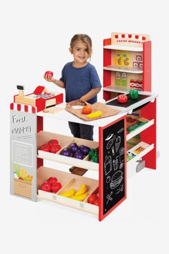 Best Choice Products Kids Pretend Wooden Supermarket Set