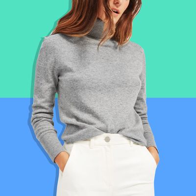 The cashmere outlet square turtleneck