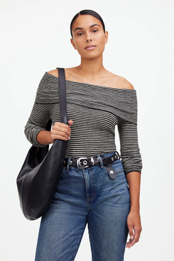 Madewell Alpaca-Blend Off-Shoulder Sweater