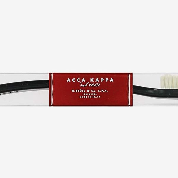 Acca Kappa Medium Pure-Bristle Black Toothbrush
