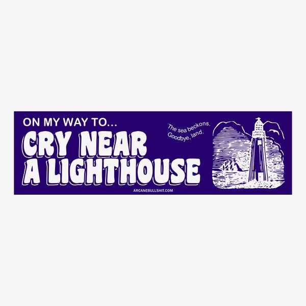 Arcane Bullshit “Cry Near a Lighthouse” Bumper Sticker
