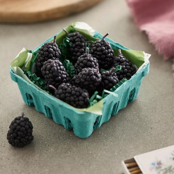 Happy Organics Blackberry Beeswax Candles, Set of 10