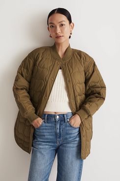 Madewell Quilted Oversized Bomber Jacket