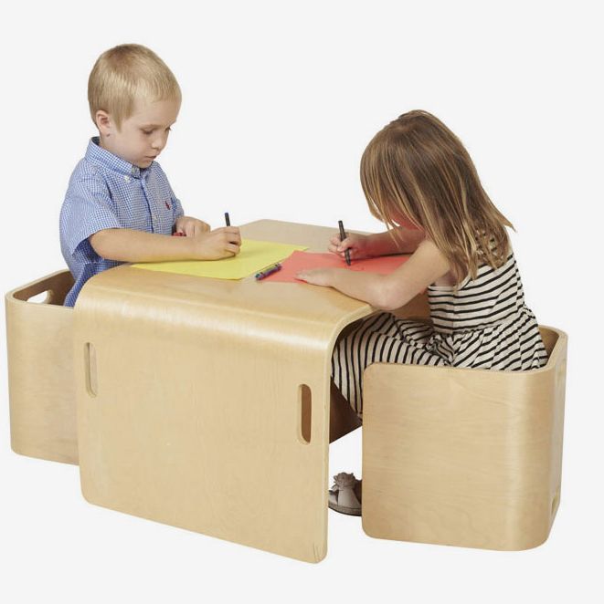 Ecr4kids Bentwood Multipurpose Kids, Wooden Baby Table Chair