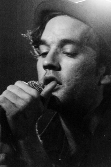 Michael Stipe performs with the Golden Palominos, 1985.