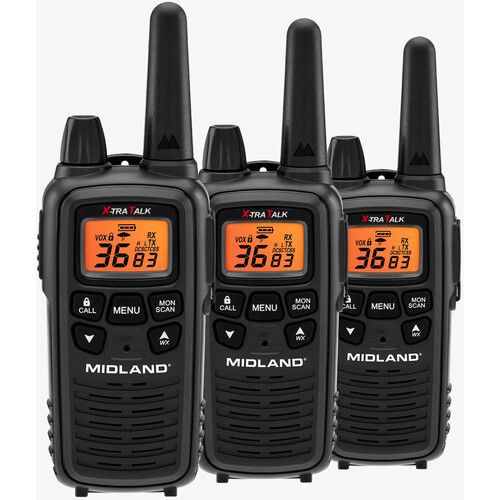 Midland LXT633VP3 36-Channel Two-Way UHF Radio - 3 Walkie Talkies