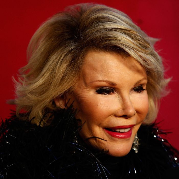 SYDNEY, AUSTRALIA - MARCH 07: American personality Joan Rivers participates during the annual Sydney Gay and Lesbian Mardi Gras Parade on Oxford Street on March 7, 2009 in Sydney, Australia. The annual parade, which has been going since June 1978, has a 2009 theme of 