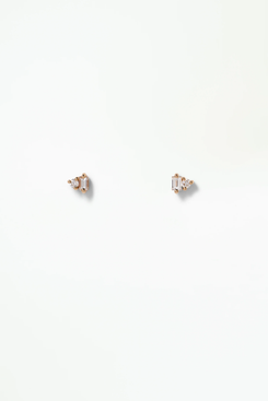 Wwake Diamond Column Stud Earring (Pair)