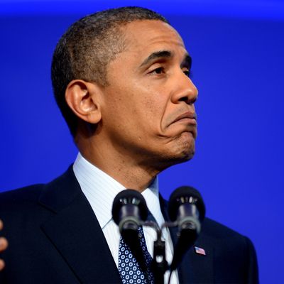 US President Barack Obama speaks during the American Society of Newspaper Editors (ASNE) Convention on April 3, 2012 in Washington, DC.