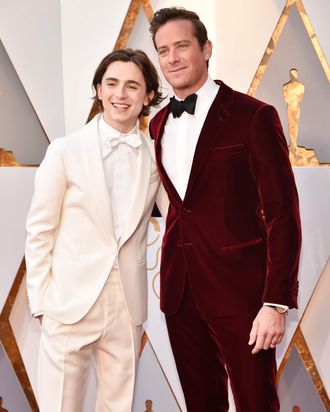 Timothée Chalamet Brings Meme-Centric Formalwear to the Oscars