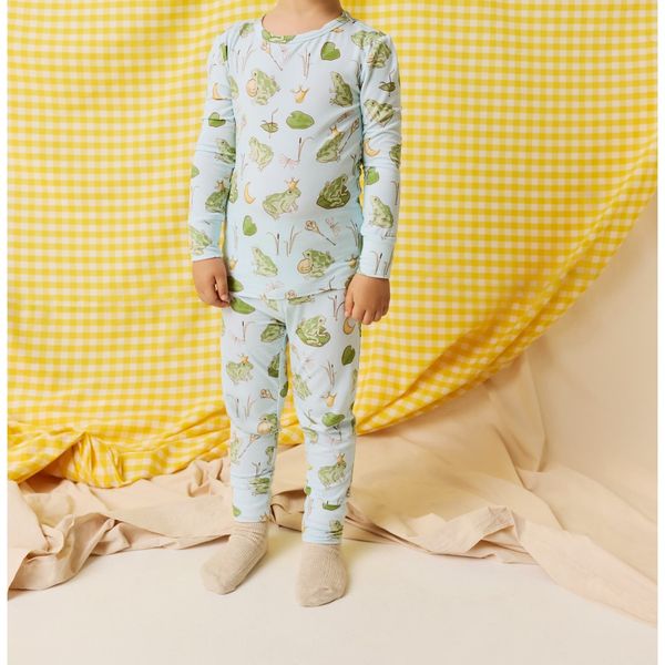 Posh Peanut Kids' Print Classic Fitted Two-Piece Pajamas