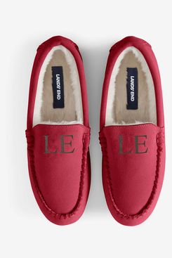 Lands' End Women's Suede Leather Moccasin Slippers