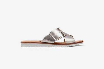 Clarks Kele Heather Womens Sandals in Pewter Leather