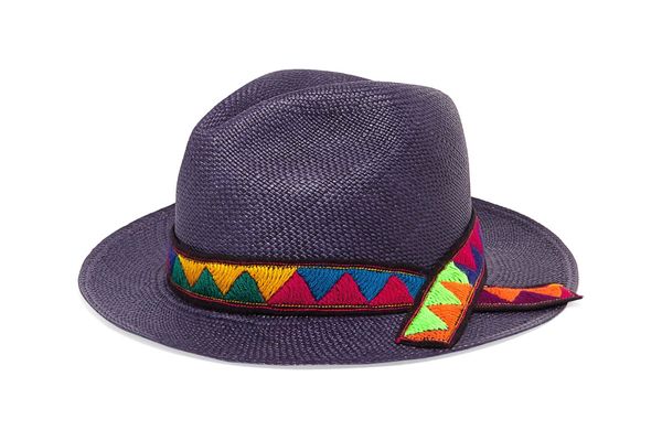 Sensi Studio Embroidered Toquilla Straw Panama Hat