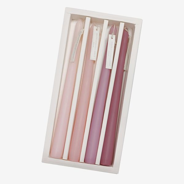 Romantic Rose Scent Scented Pink Gradient Color Scented Taper Candles