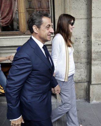 Sarko and Carla yesterday.