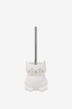 Isaac Jacobs Ceramic Cat Toilet Brush Holder