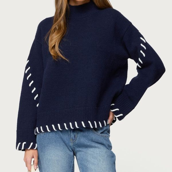 Edikted Indah Mock Neck Sweater