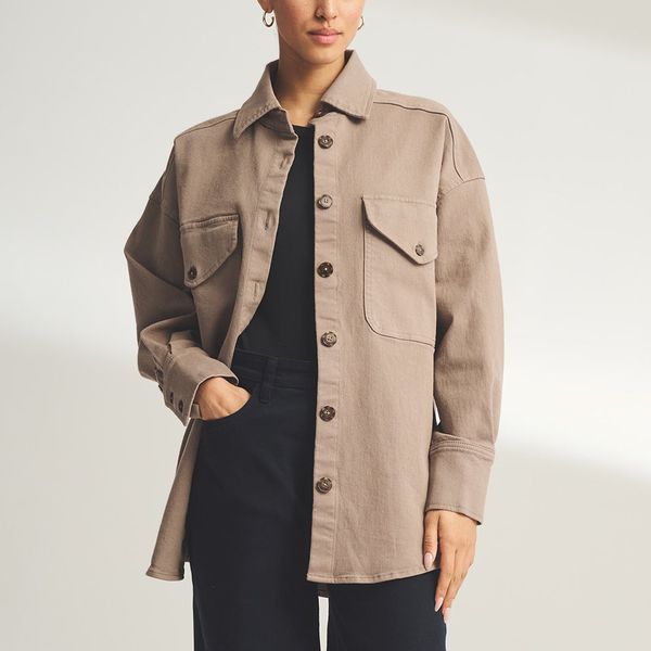 Naadam Soft Denim Oversized Jacket