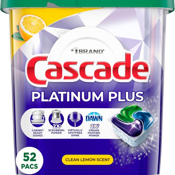 Cascade Platinum Plus Dishwasher Pods - 52 Count