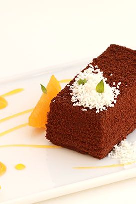 Chocolate Coated Nutella Mousse, Salted Pecan Toffee, Gran Marnier Sorbet