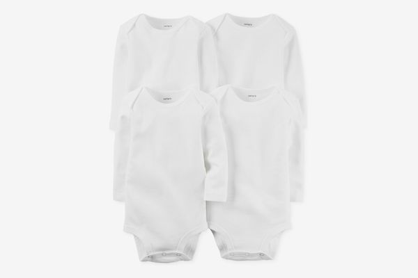 Carter's Baby Boys' or Baby Girls' 4-Pack Solid Bodysuits
