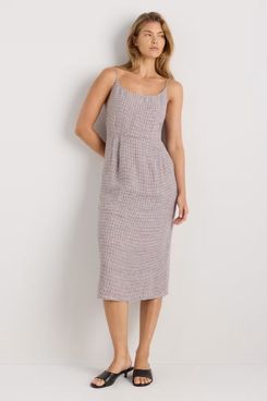 Quince 100% European Linen Scoop Neck Midi Dress