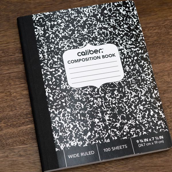 Caliber Composition Notebook Wide Ruled 100 Sheets