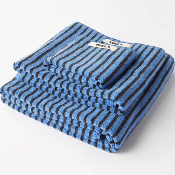 Tekla Set of Three Striped Organic-Cotton Towels