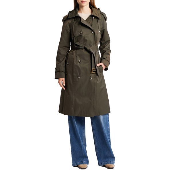 London Fog Water Resistant Belted Trench Coat