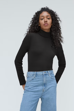 Black shop turtleneck ribbed