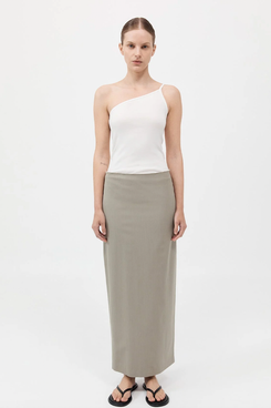 St.Agni Raw Edge Column Maxi Skirt